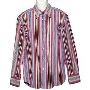 Robert Graham Striped Shirt Men's Size XL